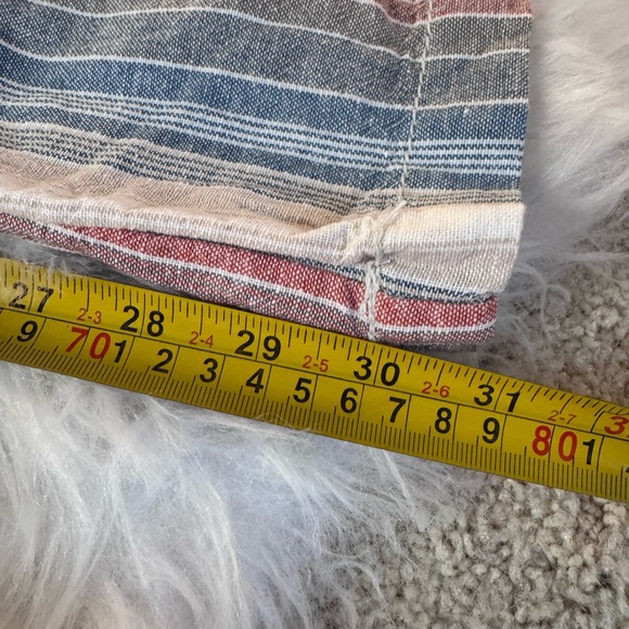 Cali 1850 Printed Linen Pull On Pants - Multi Stripe, size Small - Picture 8 of 8